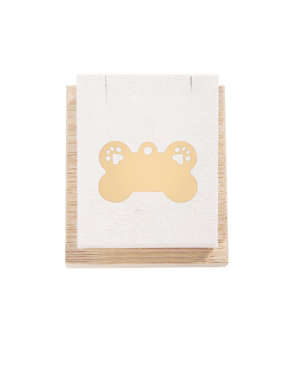 Bone with 2 Paws Pet Tag