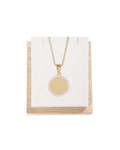 Round Pendant with CZ Accent Necklace