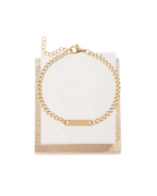 Small Round Bar with Thick Chain Bracelet