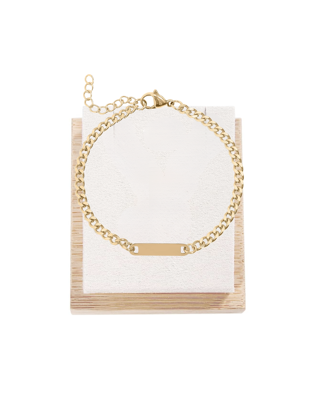 Small Round Bar with Thick Chain Bracelet