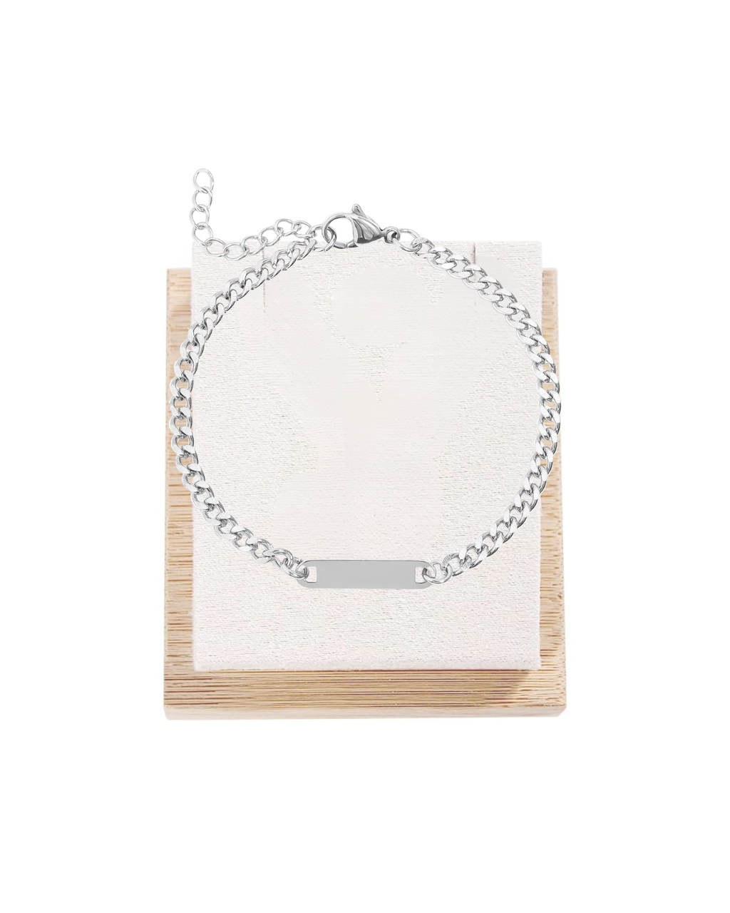 Small Round Bar with Thick Chain Bracelet
