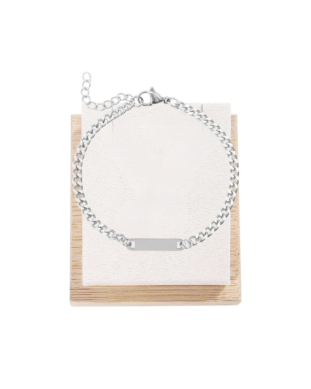 Small Round Bar with Thick Chain Bracelet