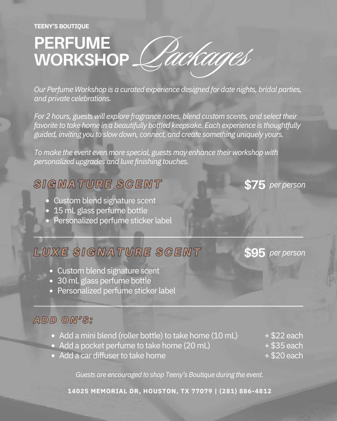 Custom Perfume Workshop