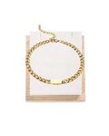 Tiny Bar with Thick Chain Bracelet